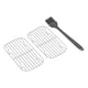 thumbnail image 2 of Rejilla de cocina de acero inoxidable, 2 piezas, parrilla de malla de alambre para barbacoa, accesorios para barbacoa, parrilla con cepillo para rociar, materiales ecológicos, 2 of 8
