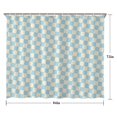 thumbnail image 5 of Light Blue and Cream Checkered Pattern Shower Curtain 84"x72" ,Bathroom Decorative Shower Curtains Set with 12 Hooks,Modern Waterproof Washable Shower Curtain, 5 of 6