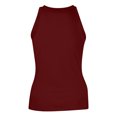 thumbnail image 4 of JULMCOMO Ribbed Knit Tank Tops for Women Crew Neck Casual Comfy Summer Tank Tops Sleeveless Stretchy Solid Slim Fit Shirts Wine S, 4 of 5