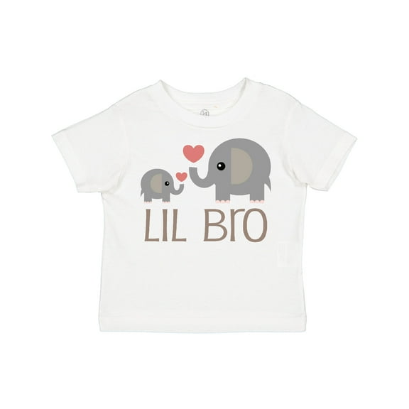 Inktastic Lil Bro Matching Elephant Boys Toddler T-Shirt