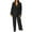 Black, variant on qolati Women's 2024 Fall 2 Piece Outfits Blazer Jacket and Wide Leg Pant Suits Dressy Casual Business Work Suit Sets Black M 6