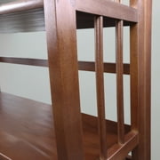 3-Shelf Folding Stackable Bookcase 27.5 Wide-Walnut