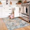 thumbnail image 2 of Roomisland Washable 3x4ft Entryway Rug Indoor, Non Slip Small Area Rug for Kitchen Bathroom Door Mat, Low Pile Floor Carpet with Rubber Backing, Vintage Farmhouse Decor, Easy Clean, 2 of 7