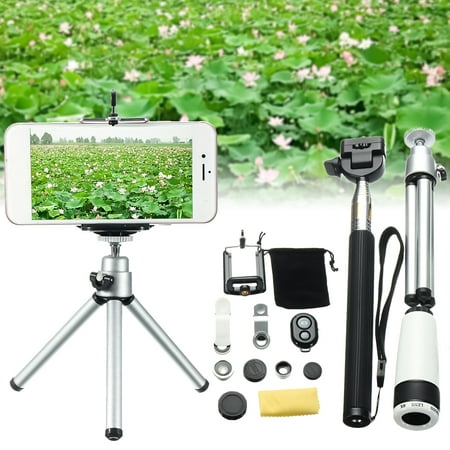 10 in 1 8x Magnification Phone Photography Lens Fisheye+Wide Angle+Macro+Telephoto Lens Camera...
