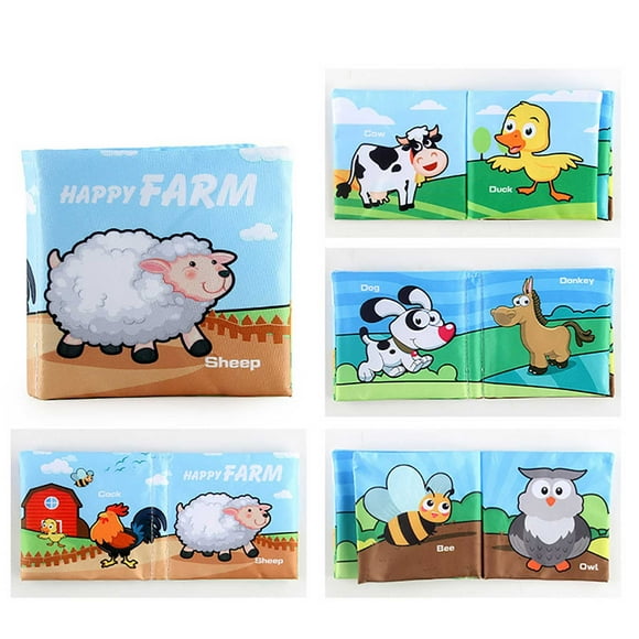 Baby Cloth Books for and Toddlers - Soft Crinkle Interactive Fabric Books for Early Development 0-12 Months - Educational Toys for Boys and Girls