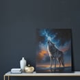 thumbnail image 5 of Sikiie Lonely Night Sky Wolf Print Canvas Decorative Hanging Painting, Anti-shrinkage Hanging Frame, Suitable for Home, Office Wall Decorations, 5 of 6