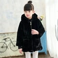 thumbnail image 2 of Toddler Girls Winter Fleece Coat Kids Hooded Faux Fur Jacket Baby Warm Outwear, 2 of 5
