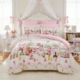 thumbnail image 2 of JOLUSERE Cartoon Pink Comforter Full Set，3-Pieces Lovely Kitten Pattern Bedding Set for Kids, 2 of 10