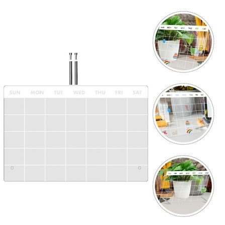 WHAMVOX White Acrylic Dry Erase Board for Home Use Portable Daily Planner Board with Plenty Space for Notes