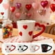 thumbnail image 1 of Taza De Cerámica 1Pcs Valentines Day Themed Couple's Mug Set in Red Pink Black Ceramic with Heart Patterns for a Romantic Gift Exchange 5.27x3.7x3.7" JASKFLY, 1 of 9