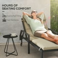 thumbnail image 4 of Outsunny Outdoor Lounge Chair Cushion with Back Ties, Beige, 4 of 10