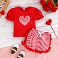 thumbnail image 2 of Zshosam Shorts And Top Set Girls Girls 2 Piece Outfits Ribbed Tank Top and Shorts Set with Pockets Size 12 18 Months,(Red 12-18 Months), 2 of 9