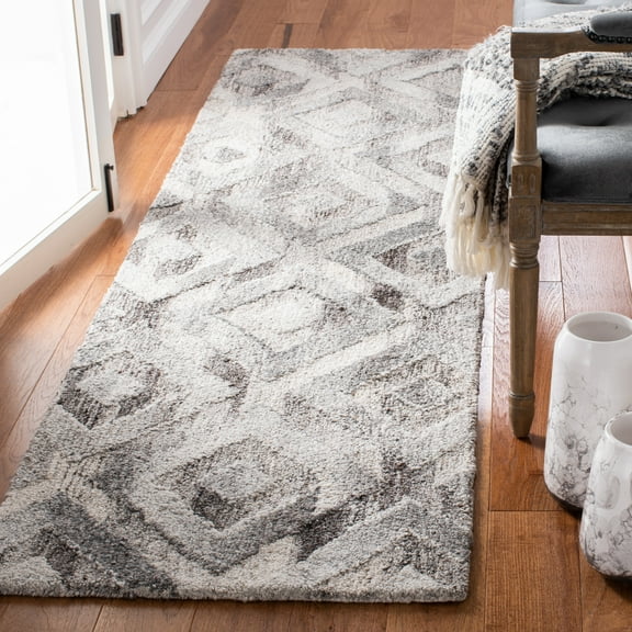 SAFAVIEH Abstract Moriah Geometric Runner Rug, Gray, 2'3" x 8'