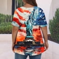 thumbnail image 5 of SELONE Women's Shirts 4th of July Star Stripe Tops Crewneck Short Sleeve Clothes Independence Patriotic Graphic Wear, 5 of 5