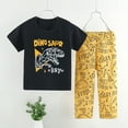 thumbnail image 2 of Gubotare Toddler Pajamas for Boys Shorts Baby Boys' Short Sleeve Top and Pants Snug Fit Cotton 2 Piece Pajama Set 3T 4T (Black,3-4 Years), 2 of 7