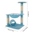 thumbnail image 2 of UBesGoo 28" Pet Club Cat Tree Condo House Scratcher Furniture with Hammock Toy, 2 of 9