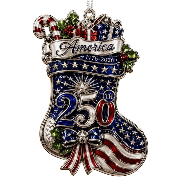 2026 Commemorative Hanging Christmas Tree Ornament,1776 2026 Anniversary Keepsake Gift,Xmas Holiday Decorative Ornament for Indoor Outdoor Home Wall Mantle Family Party Decoration