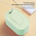 thumbnail image 3 of Wet Wipes Warmer,Baby Wet Wipes Warmer USB Wipe Dispenser Portable Diaper Wipes Heater Box for Home Car Travel Green, 3 of 5