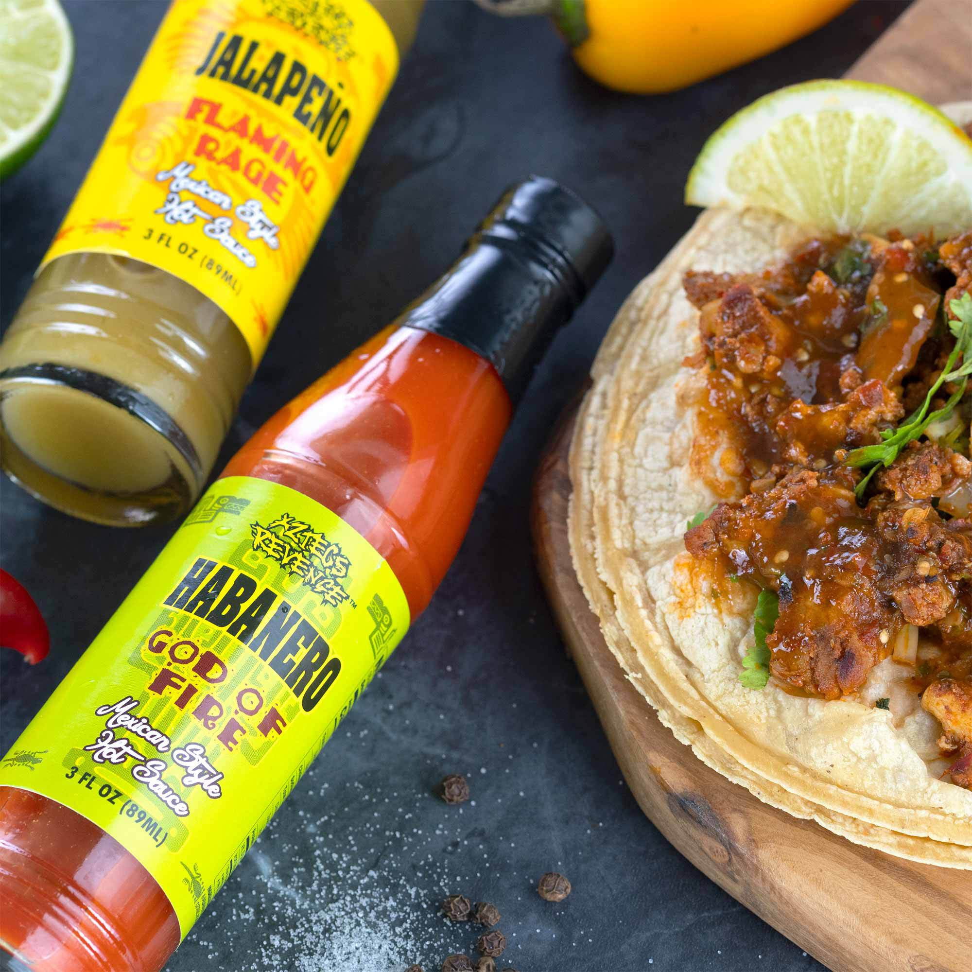 Aztecs Revenge 10 Bottle Mexican Style Hot Sauce Collection Gift Set