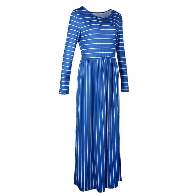 cinturo Bolsillos Laterales Cuello Boho Ropa Casual Bodas Trajes de Blue XL