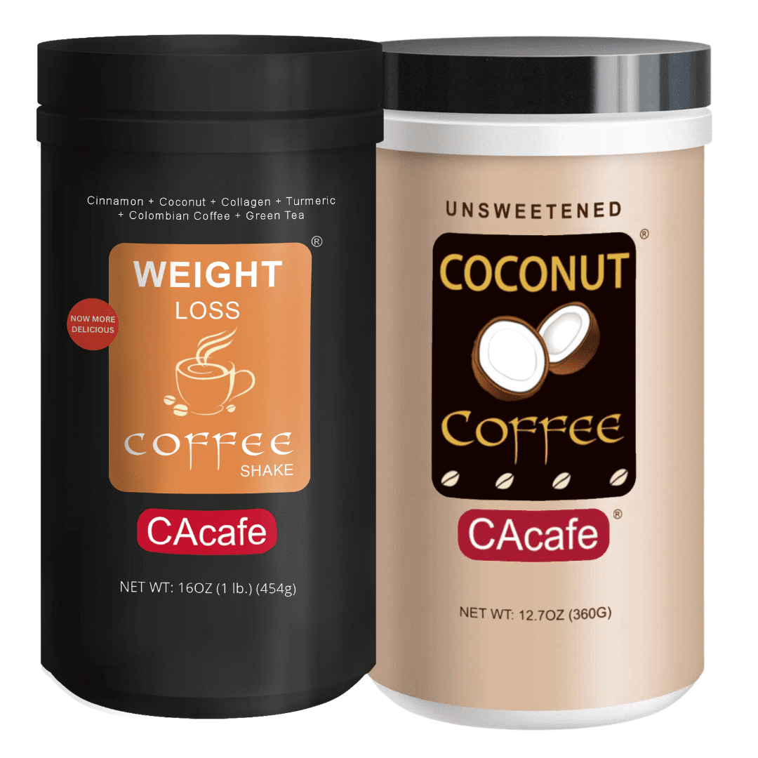 CAcafe Coconut Coffee Unsweetened and Cinnamon Turmeric Weight Loss