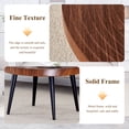 thumbnail image 5 of Homy Casa Round Outdoor Dining Table for 2, Small Patio Bistro Table for Balcony, Walnut, 5 of 8