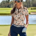 thumbnail image 4 of Whosucclay Breathable Polo Shirts, Western Desert Pattern Polyester V Neck Lightweight Tennis Shirts for Golf Outdoor Sports Sports Training Size Small, 4 of 10