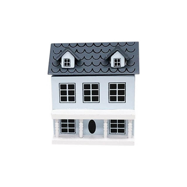 Kits de Garage 1 / Toit de Villa Gris avec Maison de Poupée 1 / Jouet Miniature de Garage Kits/ Jouet Miniature de Maison de Poupée Villa avec Toit Gris Kits de Garage