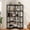 Black, variant on Uforic 5-Tier Corner Bookshelf, Corner Shelf Display Bookcase with Metal Frame for Home Office, Black