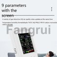 thumbnail image 4 of For 9 in 1 air quality detector lcd display pm25 pm10 hcho tvoc co co2 aqi temperature humidity air, 4 of 5