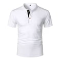 thumbnail image 2 of Playera Henley Casual Para Hombre Manga Corta Con Bolsillos, 2 of 7