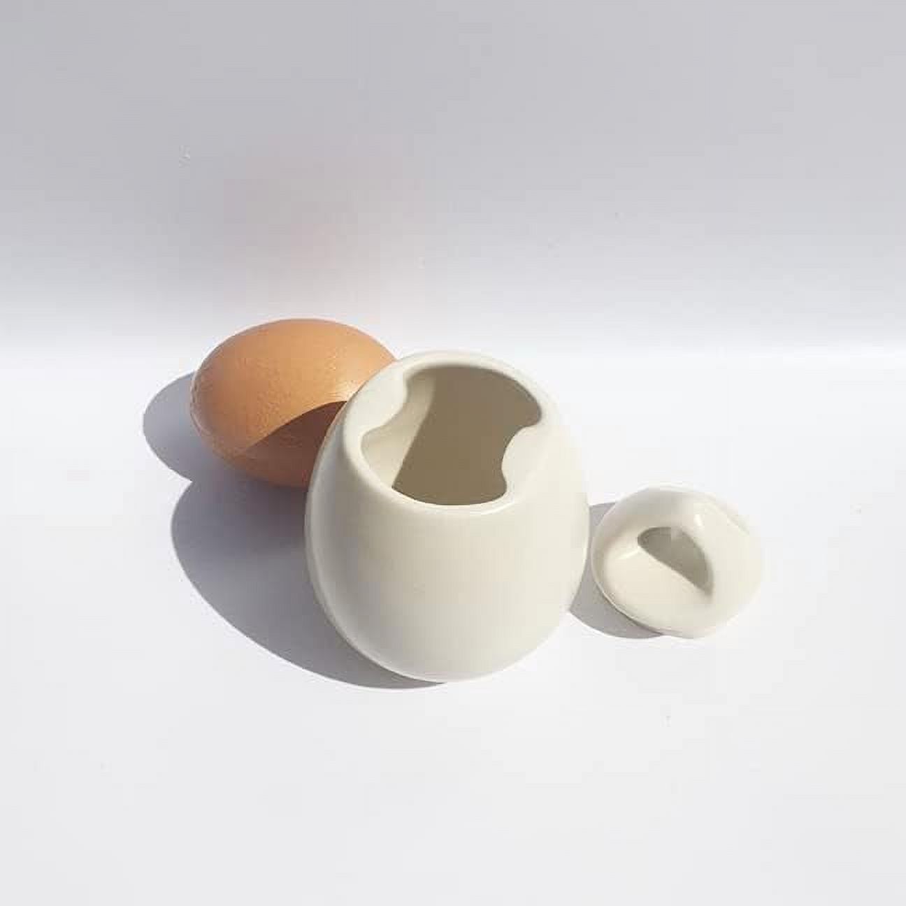 AggCoddler - Scandinavian Stoneware Egg Coddler with Simple Screw Lid - Updated Minimalist Design Egg Poacher Cooker for Quick and Easy Breakfast or Elegant Display - Made in the EU (Julia (Small))
