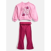 Strawberry Shortcake Toddler Girls Allover Print Top and Flared Leggings Set, 2-Piece, Sizes 12M-5T