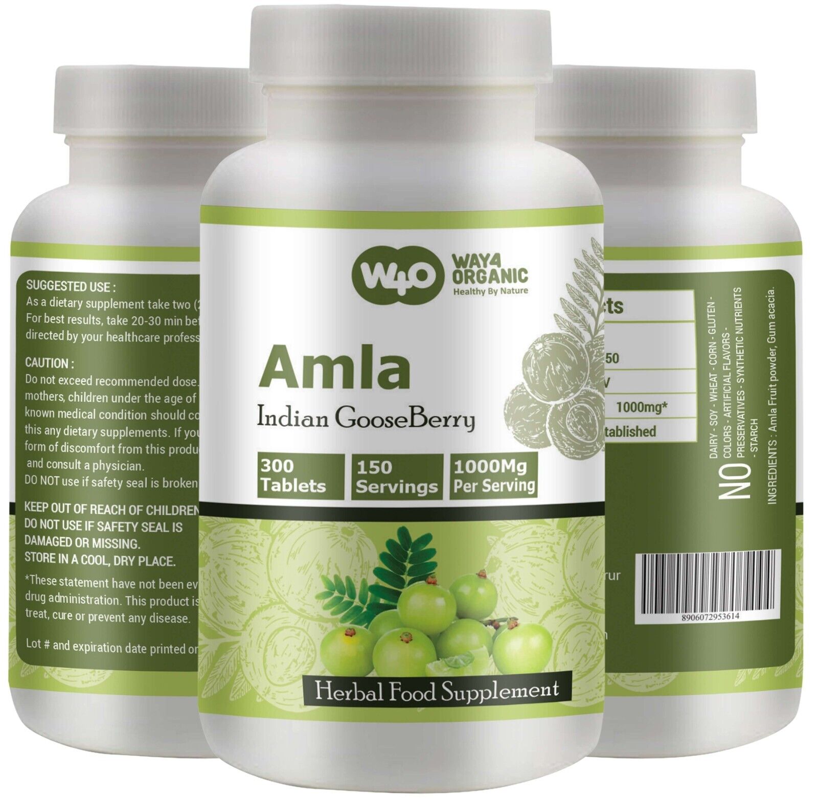 Amla Fruit Extract Capsules (Tablets) 300 Pills, 150 Servings, 1000 mg