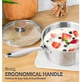 thumbnail image 6 of Stainless Steel Saucepan Set with Lids 1QT & 2QT & 3QT, Stainless Steel Sauce Pot Set 6pcs, Induction Saucepans, Nonstick Sauce Pan Set, Dishwasher Safe, 6 of 7
