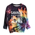 thumbnail image 1 of Camiseta de manga larga con cuello redondo para mujer a la moda, blusa holgada con estampado de letras de otoño Fridja ghj987+5204, 1 of 3