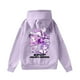 thumbnail image 3 of Pop cazadora para niña Demon Hunters Women's Fashion Cat-Ear Crop Top Hooded Sweatshirt （Purple）, 3 of 4