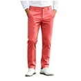 thumbnail image 3 of COMVALUE Men's Chinos Casual Business Dress Pants Slim Fit Skinny Stretch Flat-Front Lightweight Comfort Slacks with Pockets (Pink, S), 3 of 7