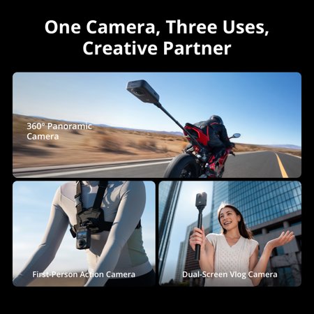 アクションカメラ ウェアラブルカメラ DJI Osmo 360 Standard Combo スタンダードコンボ 360度カメラ 小型 防水 8K 手ブレ補正 vlog 保証2年 Care Refresh付