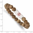 thumbnail image 3 of Stainless Steel Brushed With Enamel Medical Id Wenge Wood Bracelet Made In China -Jewelry By Sweet Pea, 3 of 6