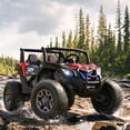 thumbnail image 6 of TOYBSNR 24 Volt 2-Seater Ride on Toys with Remote Control 4WD XXXL Electric Car for Big Kids Ages 3-14, Ride on Cars UTV with 15" EVA Tires, Rainbow LED Lights Bluetooth Music Spring Suspension Red, 6 of 10