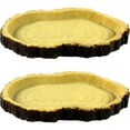 thumbnail image 1 of FUTUREORYY 2Ud Plato Para Alimentación De Reptiles Con Patrón Natural De Árbol En Amarillo, 1 of 6