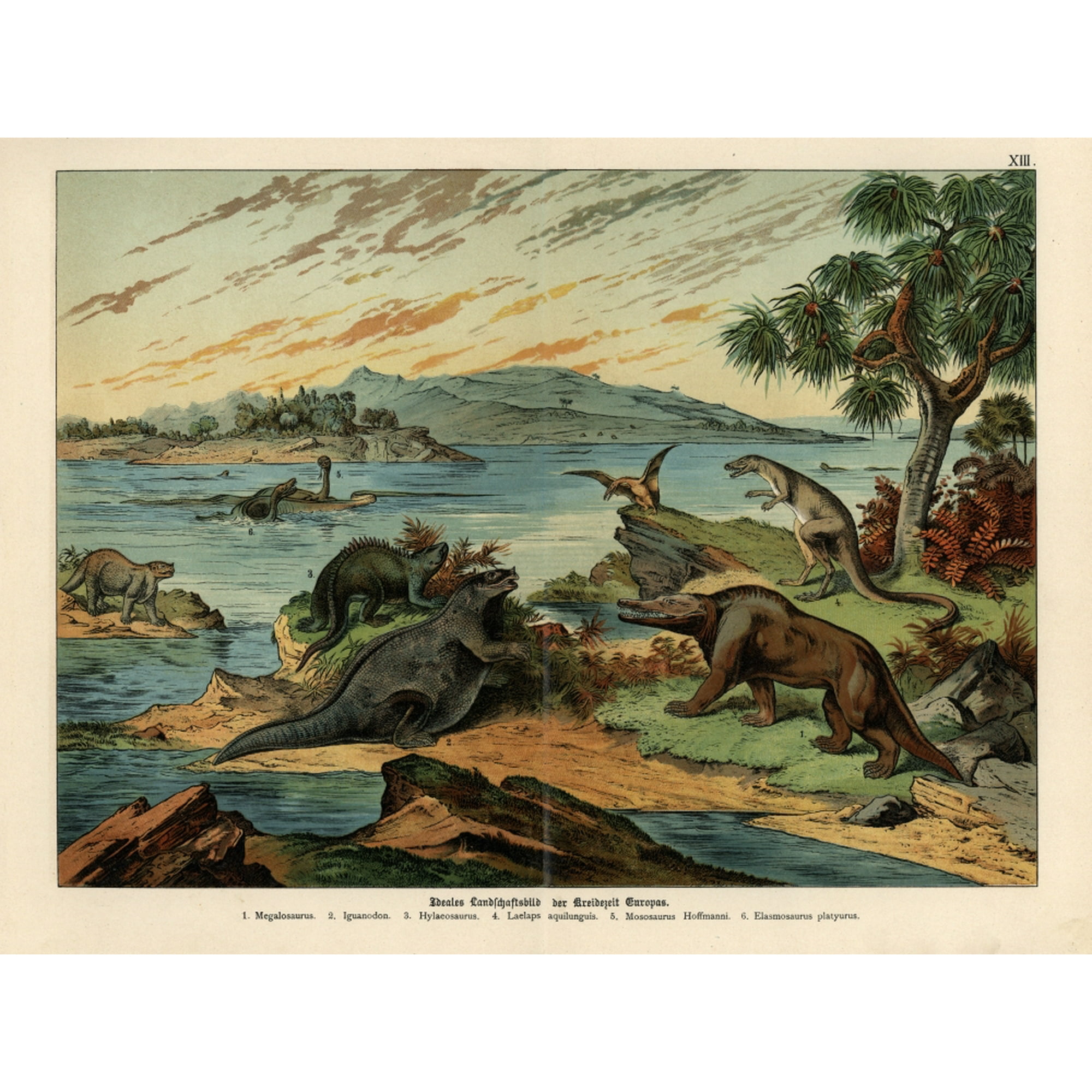 Restoration Of A Landscape In Cretaceous Europe Poster Print By Â