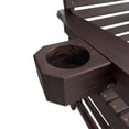 thumbnail image 6 of Fortune Candy Wooden Patio Glider with Cup Holders and Deep Contoured Seat, for Outdoor, Deep Brown, Set of 2, 6 of 8