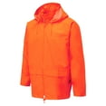 thumbnail image 3 of Portwest US440 Men's Lightweight Waterproof Classic Rain Jacket Orange, Small, 3 of 3