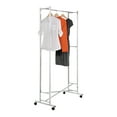 thumbnail image 2 of Honey-Can-Do Folding Single Rod Metal Rolling Clothes Rack, Chrome, 2 of 3