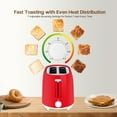 thumbnail image 2 of NBTX Toasters 2 Slice Wide Slot With 7-Shade Toast Settings, Slide-Out Crumb Tray, Auto-Shutoff, Faster Heating Speed, Toast Lift Perfect for Toasting Bread Bagels Waffles and Puff Pastry, Red, 2 of 8