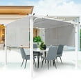 thumbnail image 4 of COOS BAY 10 x 10 Outdoor Steel Flat White Pergola with Adjustable Shade Canopy,Gray, 4 of 7
