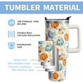 thumbnail image 3 of Fall Pumpkin 40oz Tumbler Cup with Handle and Straw, Colorful Pumpkins Gifts for Women Men, Autumn Stainless Steel Insulated Water Bottle 1PC, 3 of 5