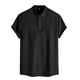 thumbnail image 1 of Camisas Vaqueras Para Hombre Manga Corta Moda de primavera y verano para hombre, camisa informal de manga corta con cuello levantado, camisetas transpirables para hombre (Black, 4XL), 1 of 5